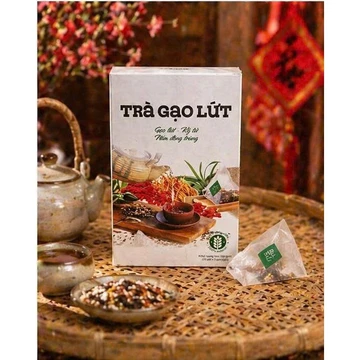 01 Hộp Trà Gạo Lứt Giảm Cân LÁ Ổi, Lá Sen, Giảo Cổ Lam, Gạo Lứt, Cỏ Ngọt,Đông Trùng Hạ Thảo đóng gói 20 túi lọc
