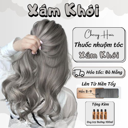 huốc nhuộm tóc, thuốc nhuộm tóc màu Xám Khói Pv20c