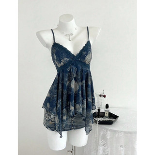 Áo tank top nữ hoa tiết y2k