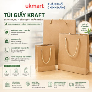 Túi Giấy Gói Quà Tặng A4 A5 A6 - Giấy Kraft Nhật 160gsm, Túi Quà Tặng Mỹ Phẩm Giáng Sinh Noel
