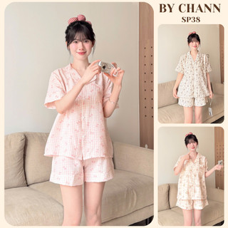 Bộ Ngủ BY CHANN (SP38) áo cộc quần cộc họa tiết có bigsize đến 80kg
