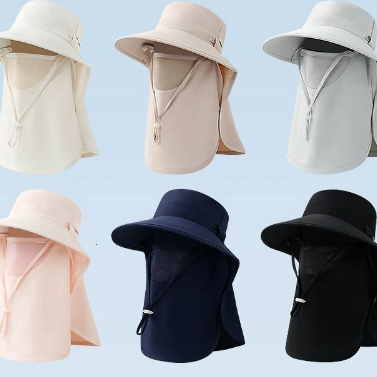 Mũ Chống Nắng Chống 99% Tia UV - Mũ Kèm Khẩu Trang Che Cổ Có Thể Tháo Rời Thoáng Khí, Chống Bụi Hiệu Quả ntt95