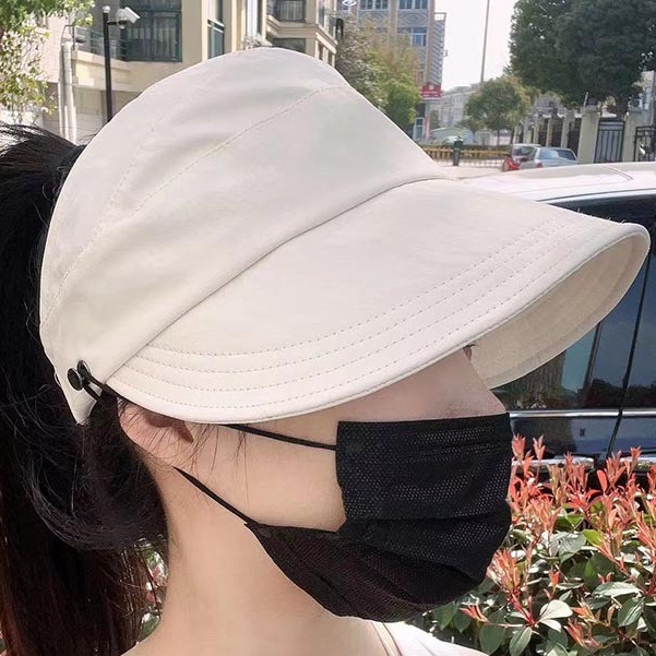 Mũ bucket có nút đeo khẩu trang- Mũ nón hở đầu chống nắng, chống tia UFP50+  thời trang