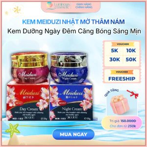 Kem Meiduzi Nhật Chính Hãng Dưỡng Trắng Da Mờ Thâm Nám, Kem Dưỡng Ngày Đêm Meiduzi Căng Bóng Sáng Mịn 20g