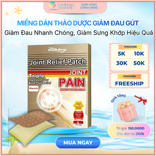Miếng Dán Thảo Dược Giảm Đau Gút,Đau Nhức Xương Khớp MITSUI- Giảm Đau Nhanh Chóng, Giảm Sưng Khớp Hiệu Quả Hộp 6 Miếng
