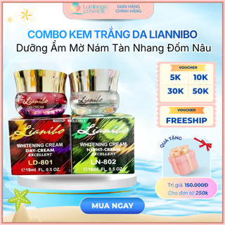 Com Bo Kem Trắng Da LIANNIBO  Dưỡng Ẩm Mờ Nám Tàn Nhang Đốm Nâu.18mg