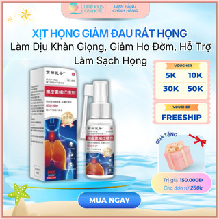 Xịt Họng Quercetin Cam Đỏ Giảm Đau Rát Họng, Làm Dịu Khàn Giọng, Giảm Ho Đờm, Hỗ Trợ Làm Sạch Họng 30ml