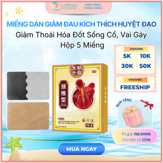 Miếng Dán Giảm Đau Vai Gáy Xương Khớp Hộp 5 Miếng Hỗ Trợ Thư Giãn Cơ Bắp, Giảm Căng Cứng Cổ Vai Gáy