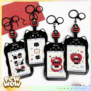 Bao Đựng Thẻ Nhân Viên Nhựa ABS Phong Cách Nhân Vật Hoạt Hình Mèo Đen Black Cat Táo Bán Riêng Theo Phân Loại
