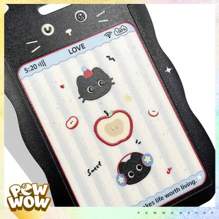 Bao Đựng Thẻ Nhân Viên Nhựa ABS Phong Cách Nhân Vật Hoạt Hình Mèo Đen Black Cat Táo Bán Riêng Theo Phân Loại