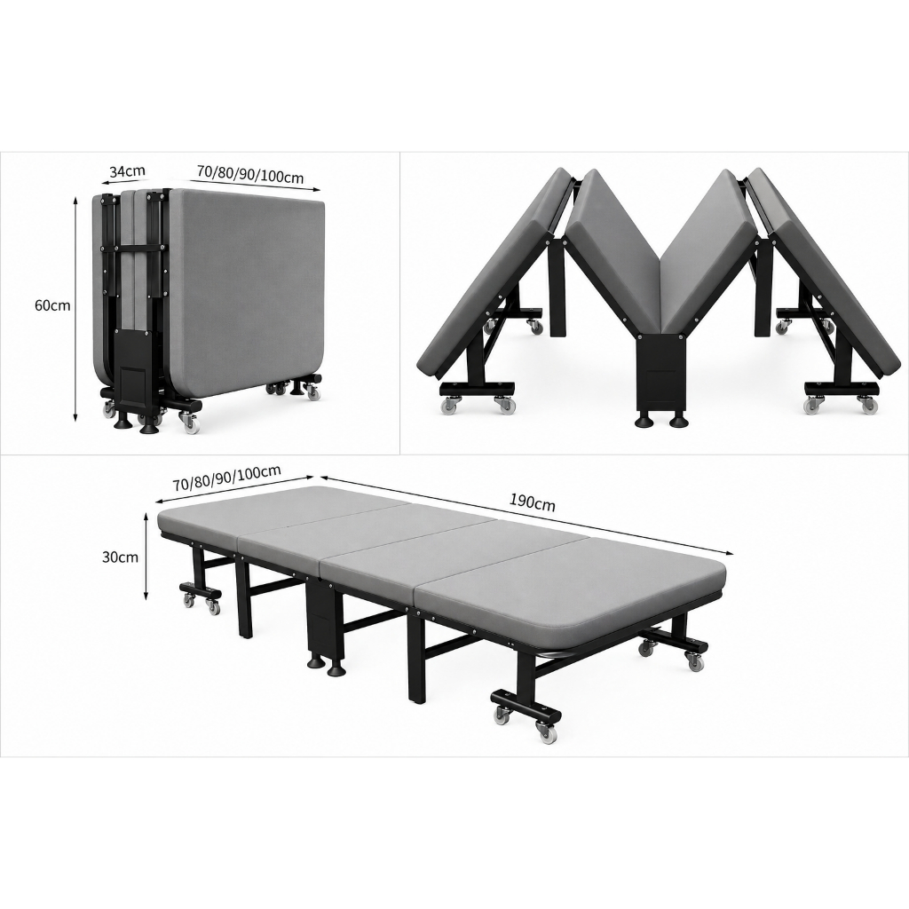 Giường Gấp Gọn Đa Năng Có Bánh Xe Thương Hiệu Tahou - Giải Pháp Tiết Kiệm Không Gian Hiệu Quả