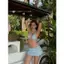 2Soonsumff Bikini 2 mảnh áo lót buộc dây kèm chân váy ngắn sexy, bộ đồ bơi cao cấp họa tiết ngôi sao cute