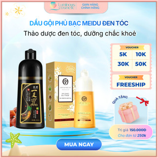 Dầu gội phủ bạc Meidu tinh chất thảo dược thiên nhiên, dầu gội đen tóc- nâu  tự nhiên chĩnh hãng