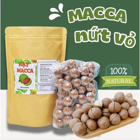 500gr Hạt macca Organic Kbang Gia Lai giàu dinh dưỡng, hạt sấy khô dinh dưỡng ( hạt macca nứt vỏ )