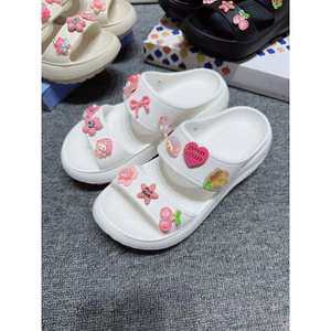 Tặng kèm Charm) Dép Lê Nữ đế cao 6CM - Dép 2 quai ngang nữ siêu êm
