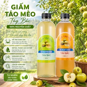 Giấm Táo Mèo Giảm Cân - Dấm Táo Tây Bắc Chính Hãng Hữu Cơ Detox Giảm Mỡ Bụng Hiệu Quả