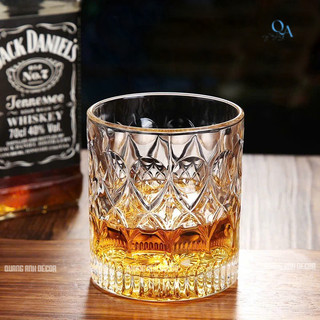 Ly Thủy Tinh Cao Cấp Uống R.ư.ợ.u, Whisky, Chivas, Rock Họa Tiết XO  | Phong Cách Bắc Âu Sang Trọng