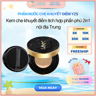 Phấn nước che khuyết điểm YZS, kem che khuyết điểm tích hợp phấn phủ 2in1 nội địa Trung, che khuyết điểm tốt, tự nhiên