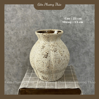 Bình Hoa Bát Tràng Men RUSTIC Hạt Tiêu Cao Cấp Nhiều Kiểu Dáng