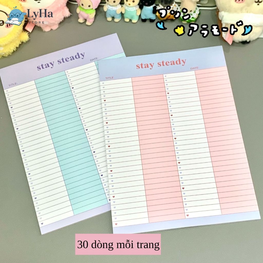 Giấy Học Từ Vựng B5 Dày 100gsm 30 Tờ Viết Từ Mới Ngữ Pháp Stay Steady Tăng Cảm Hứng Hiệu Quả HọcTập