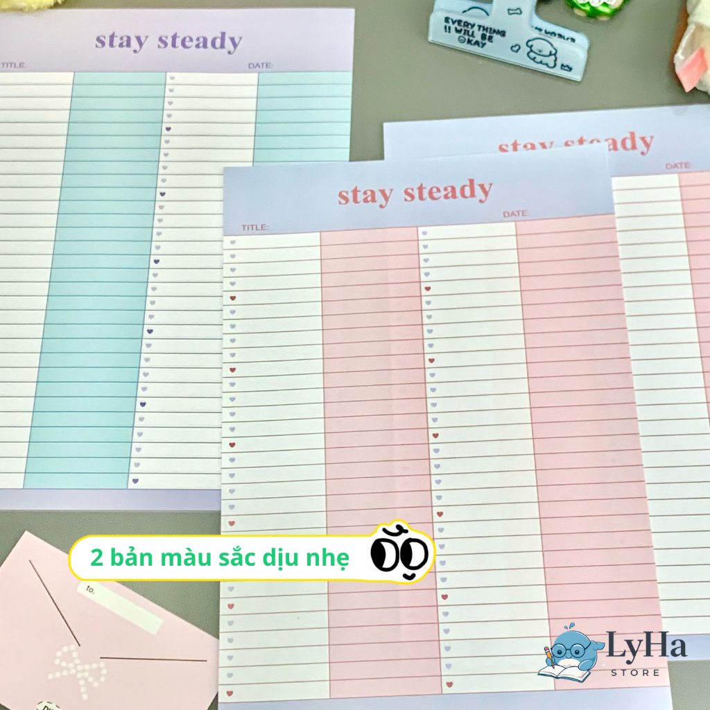 Giấy Học Từ Vựng B5 Dày 100gsm 30 Tờ Viết Từ Mới Ngữ Pháp Stay Steady Tăng Cảm Hứng Hiệu Quả HọcTập