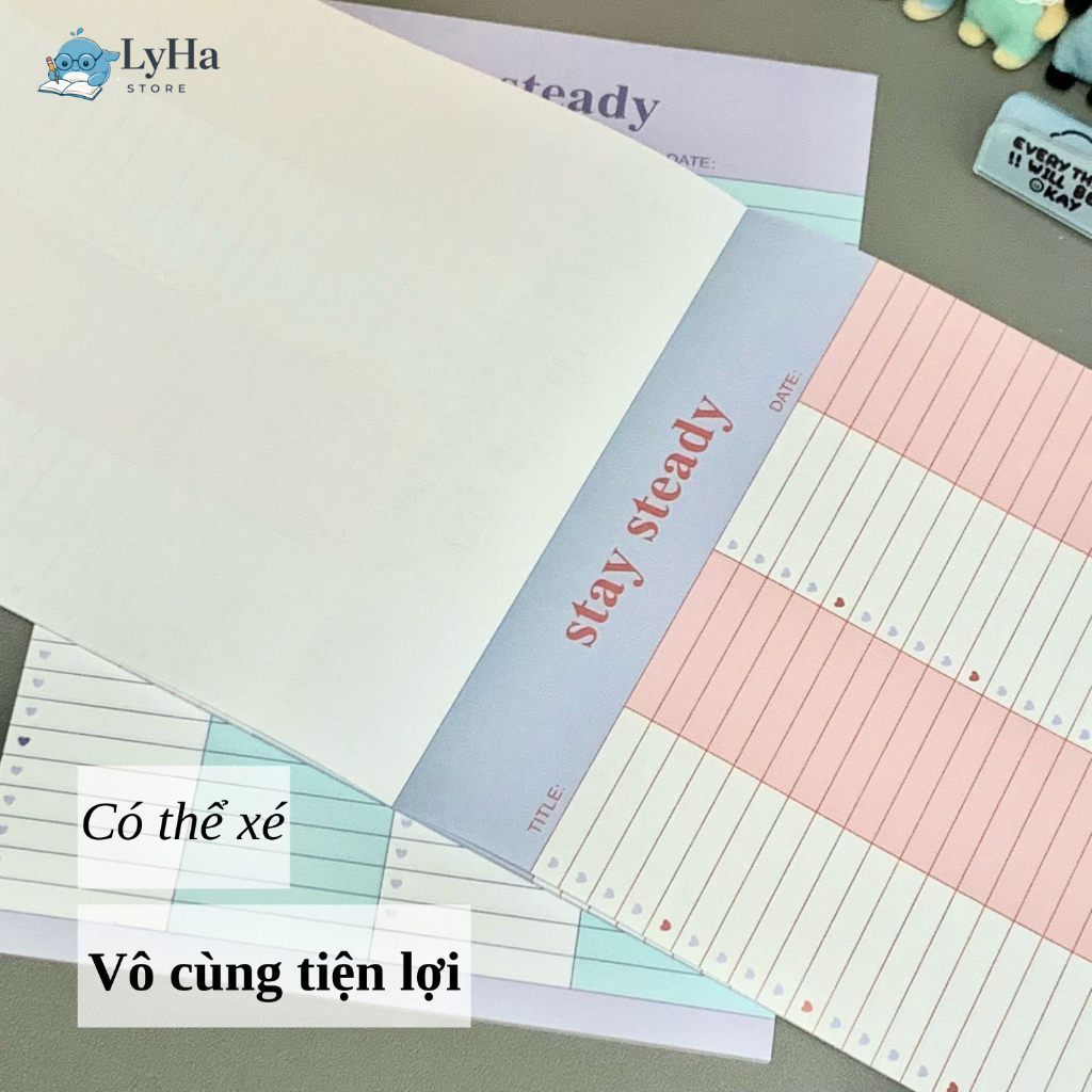 Giấy Học Từ Vựng B5 Dày 100gsm 30 Tờ Viết Từ Mới Ngữ Pháp Stay Steady Tăng Cảm Hứng Hiệu Quả HọcTập