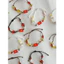 Vòng Tay Nữ Cờ Việt Nam Hạt Cườm Charm Đá Pastel Gốm Quà Tặng Bạn Gái Phong Cách Dễ Thương Dây Sáp