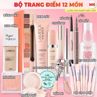 Bộ Trang Điểm Đầy Đủ/Bộ Makeup 12-24 Món Kem Nền,Son Môi,Mascara, Phấn Mắt, Che Khuyết Điểm/Trang Điểm Cá Nhân Đi Tiệc