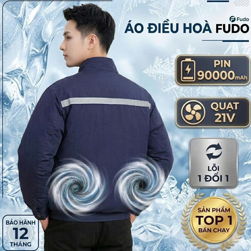 Áo Quạt điều hòa Nhật Bản pin 86000mah - Bảo hành 12 tháng fudo.house