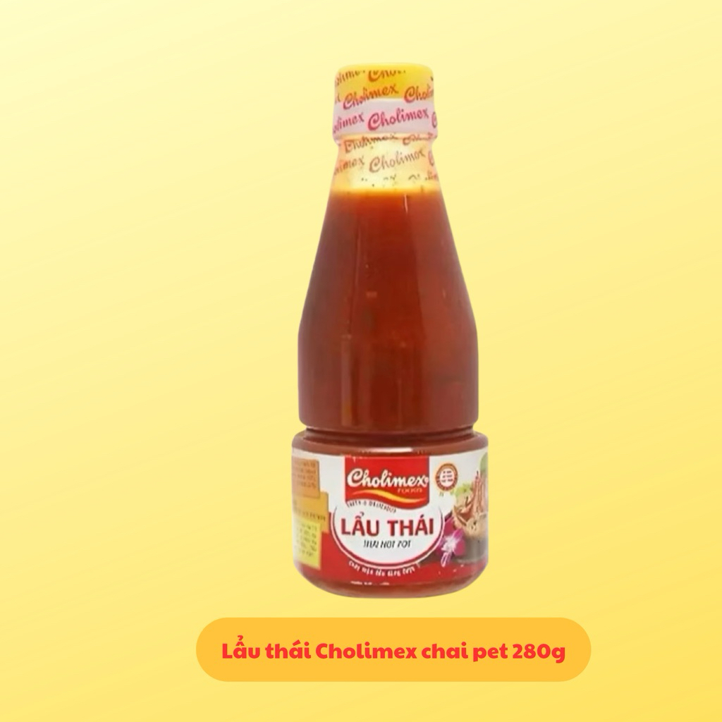 Xốt lẩu thái Cholimex chai pet 280g - Chay mặn đều dùng được, chuẩn vị