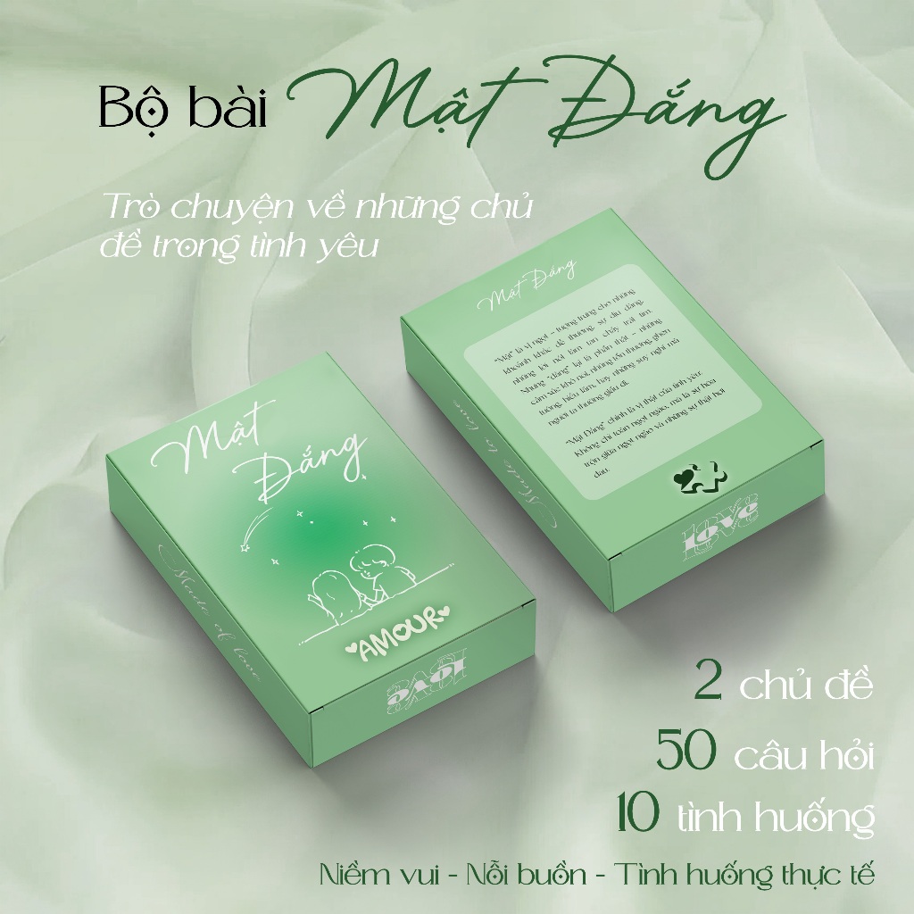 Quà Valentine Bộ Bài Tình Yêu Mật Đắng Boardgame Dành Cho Cặp Đôi Khai Thác 2 Mặt Buồn Và Vui