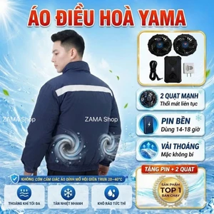 Áo Điều Hòa YAMA JAPAN 18V Áo Bảo Hộ Gắn Quạt Trang Phục Lao Động Làm Mát Cơ Thể Pin 50000mAH