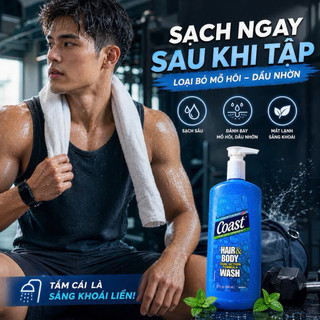 Sữa tắm gội Coast Mỹ 946ml 2in1 – Làm sạch mạnh, mùi Classic Scent sảng khoái