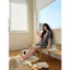 Set bộ cotton Gill xám hoa nhí xe? lưng QCCC