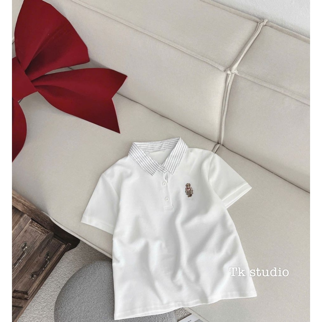 [𝑯𝒂 𝑨𝒏𝒉] Áo Polo Cộc Cổ Kẻ QCL1