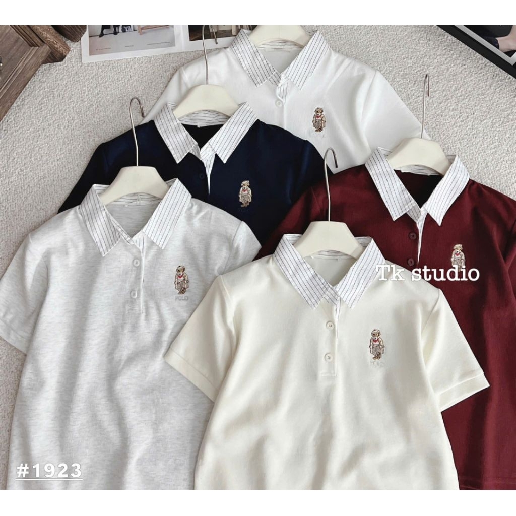 [𝑯𝒂 𝑨𝒏𝒉] Áo Polo Cộc Cổ Kẻ QCL1