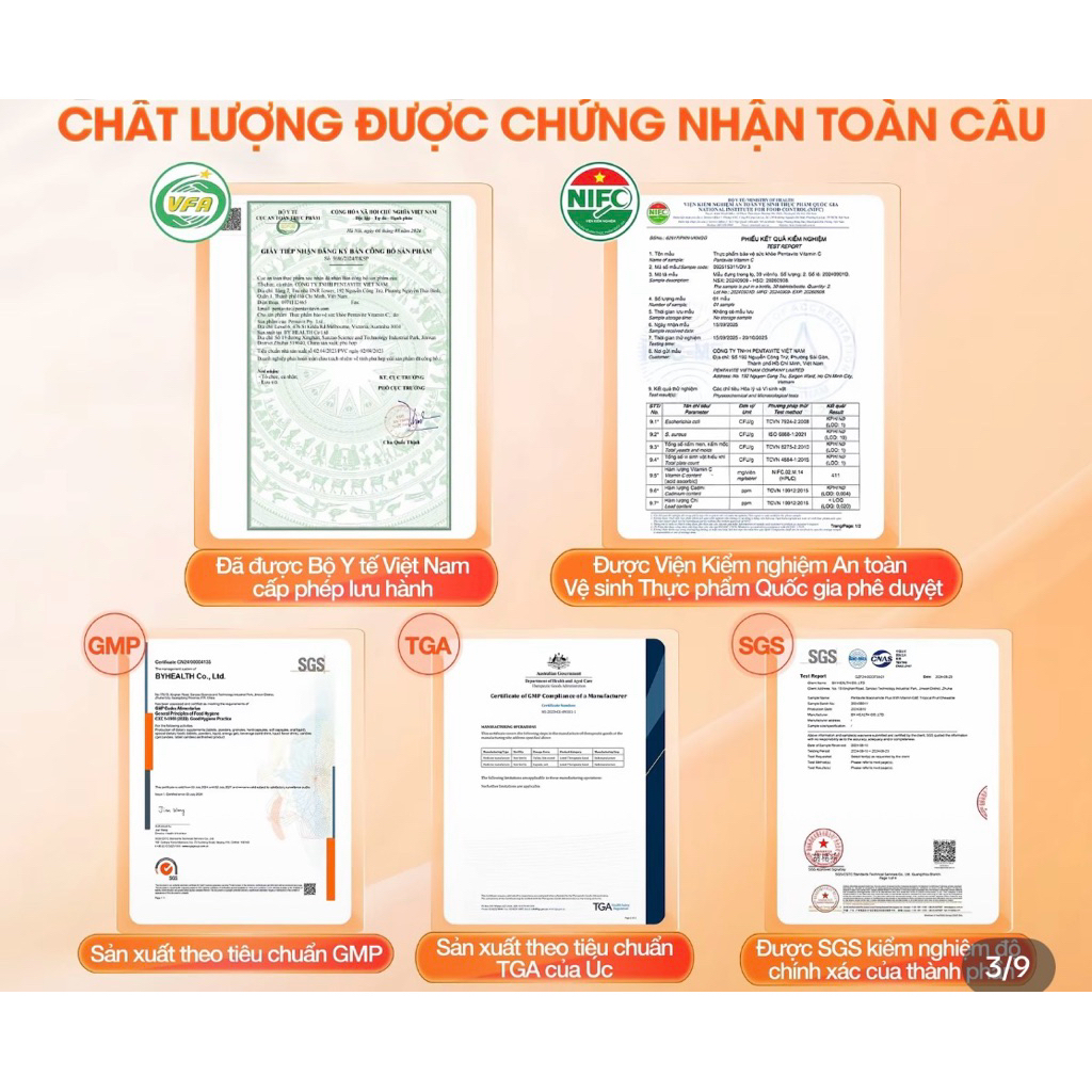 ✅ (chính hãng) pentavite vitamin c hỗ trợ đề kháng giảm mệt mỏi, loại nhai ngon, loại k chất bảo quản, chuẩn xịn