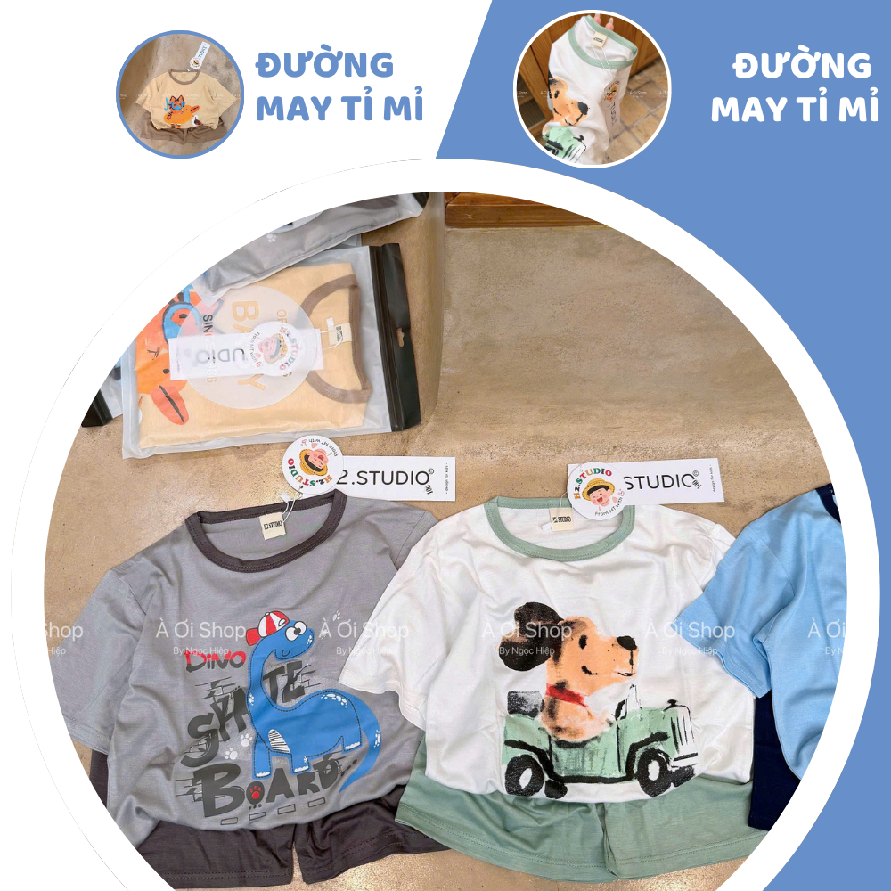[À ƠI SHOP] B08- bộ cộc thun lạnh h2 con vật- a003.144