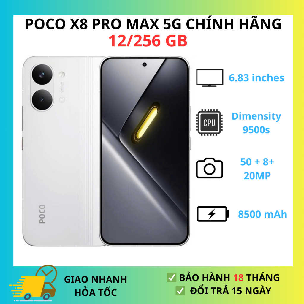 Điện Thoại Poco X8 Pro Max 5G 12GB 256GB Chính Hãng Dimensity 9500s ...