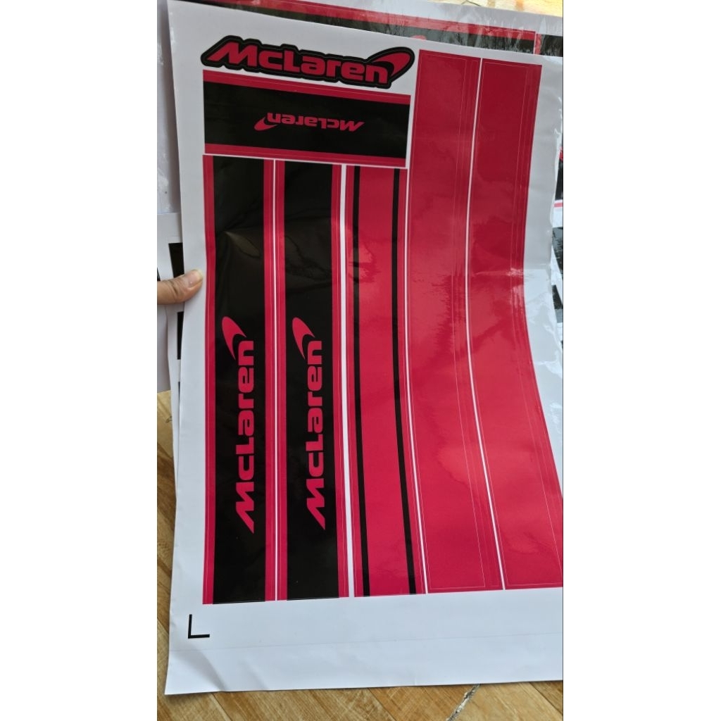 Tem dán decal Mclaren hàng đẹp 3 lớp xịn bao chống nước không bay màu hàng chuẩn chất lượng cao