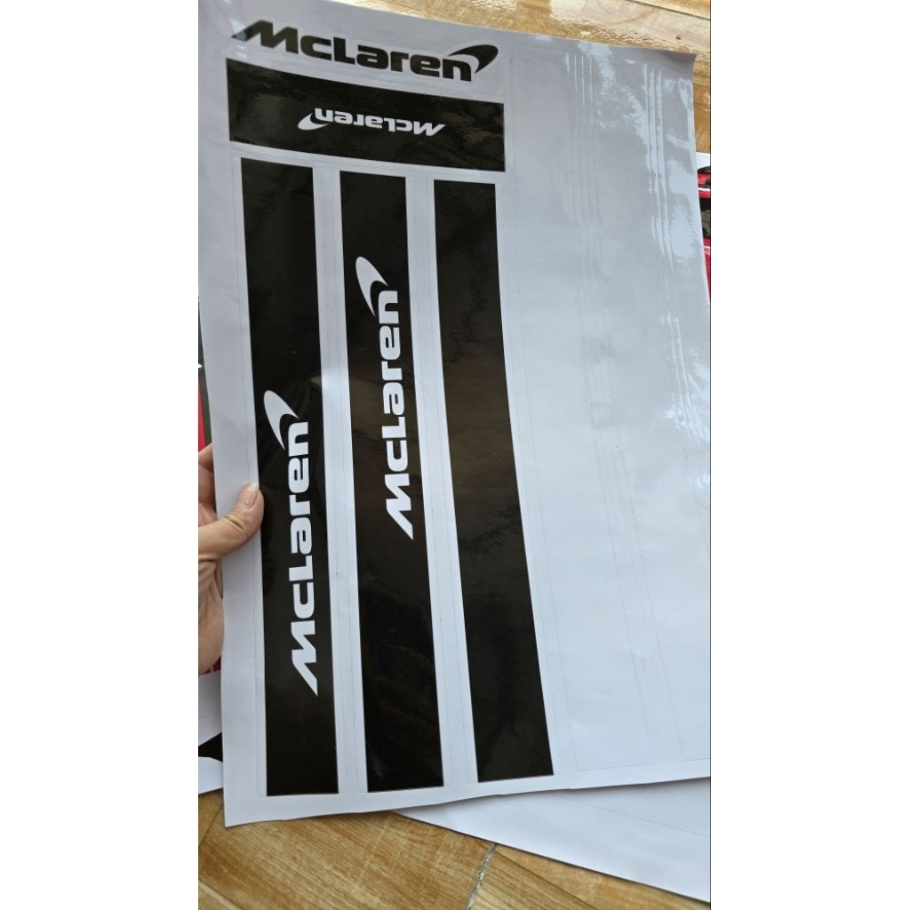 Tem dán decal Mclaren hàng đẹp 3 lớp xịn bao chống nước không bay màu hàng chuẩn chất lượng cao