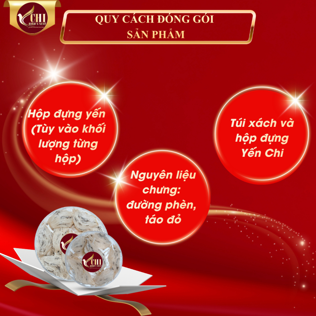 Yến Thô Bể Lớn Già Gân (Kèm Đồ Chưng) - Yến Chi - Yến Thô