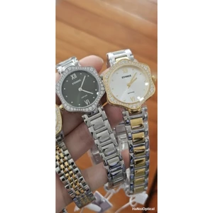 Đồng Hồ Nữ Cao Cấp Mạ Bạc Vàng - Vành Bezel Cánh Hoa Đính Đá Tuyệt Đẹp