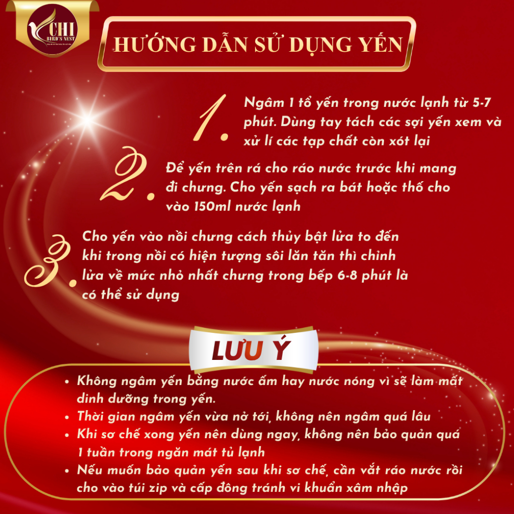 Tổ Yến Vụn Xơ Đắp Tổ (Kèm Nguyên Liệu Chưng) - Yến Chi - Yến Tinh Chế YETC 002