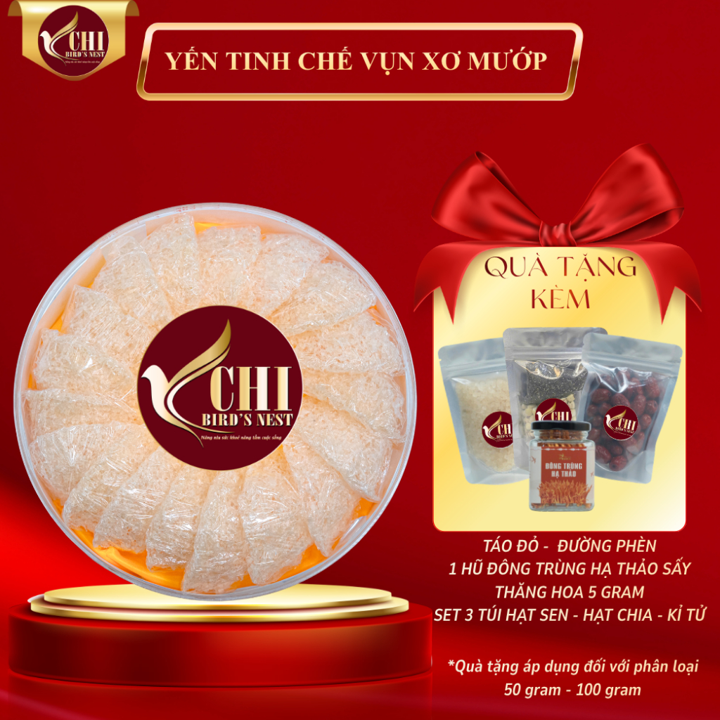 Tổ Yến Vụn Xơ Đắp Tổ (Kèm Nguyên Liệu Chưng) - Yến Chi - Yến Tinh Chế YETC 002