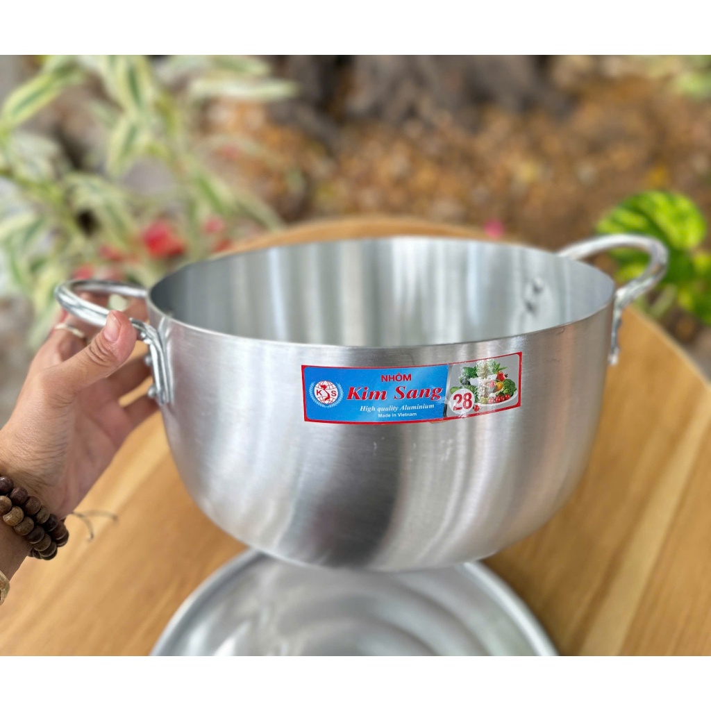 NỒI NHÔM KIM SANG 28CM – GỌN NHẸ, NẤU GÌ CŨNG TIỆN
