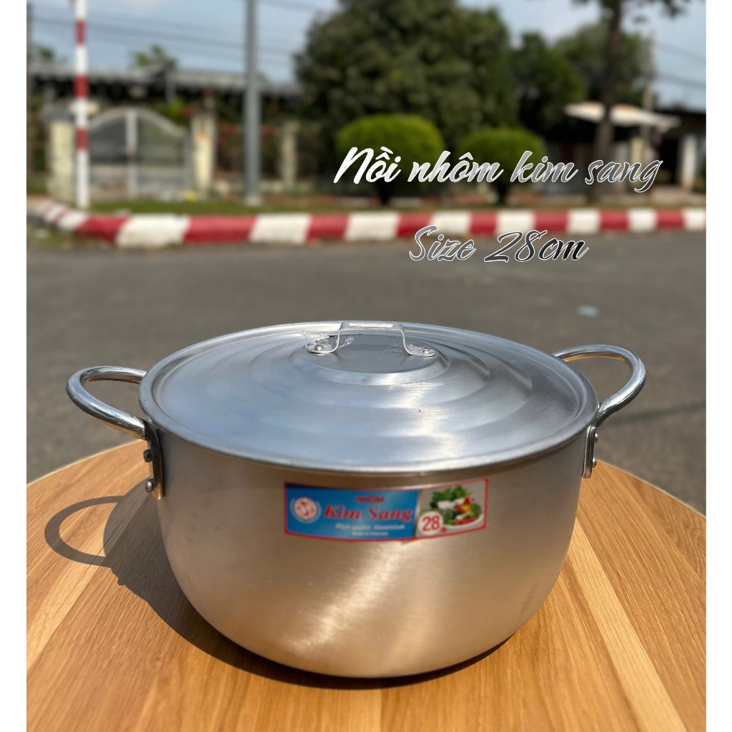 NỒI NHÔM KIM SANG 28CM – GỌN NHẸ, NẤU GÌ CŨNG TIỆN