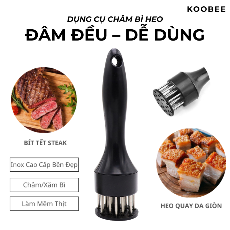 Dụng Cụ Châm Bì/Thịt Làm Mềm Thịt Làm Heo Quay Da Giòn, Bò Bít Tết KOOBEE (NB06)
