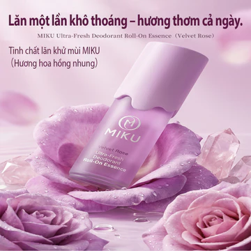 DHF Lăn Khử Mùi Hương Hoa Hồng - Lưu Hương Suốt 24h Xịt Khử Mùi Thương Hiệu Việt Nam Khử mùi toàn thân, tay chân,
