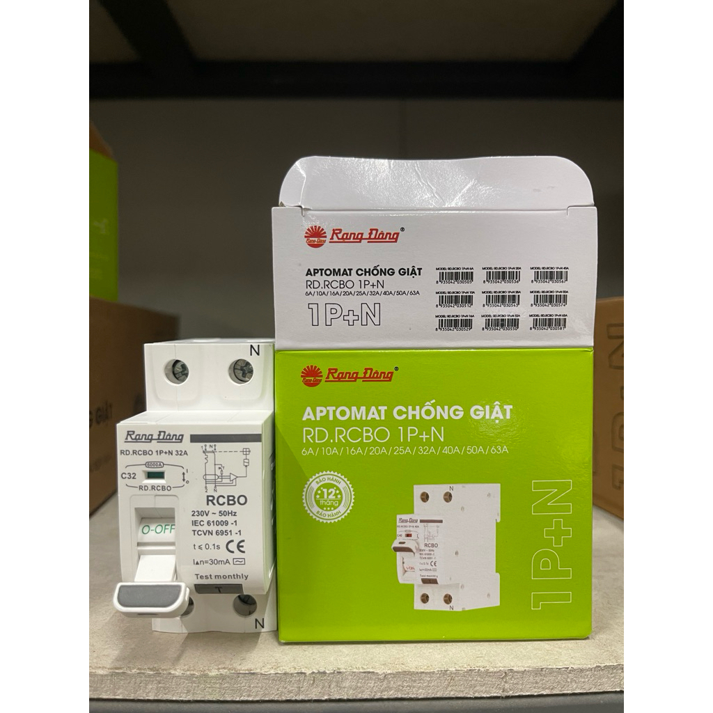 -TẶNG HỘP ĐỰNG- Chống giật RCBO Rạng Đông chính hãng (20A-25A-32A-40A-50A-63A)